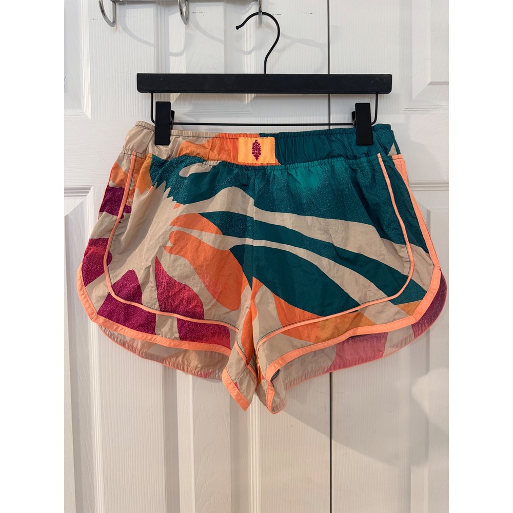 FP Movement The Way Home Shorts Womens Medium Abstract Tropical Print Running. - Picture 2 of 10